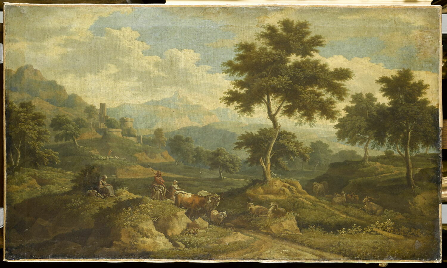 Paysage au troupeau., Allegrain, Étienne, 1e quart du XVIIIe siècle (1700)