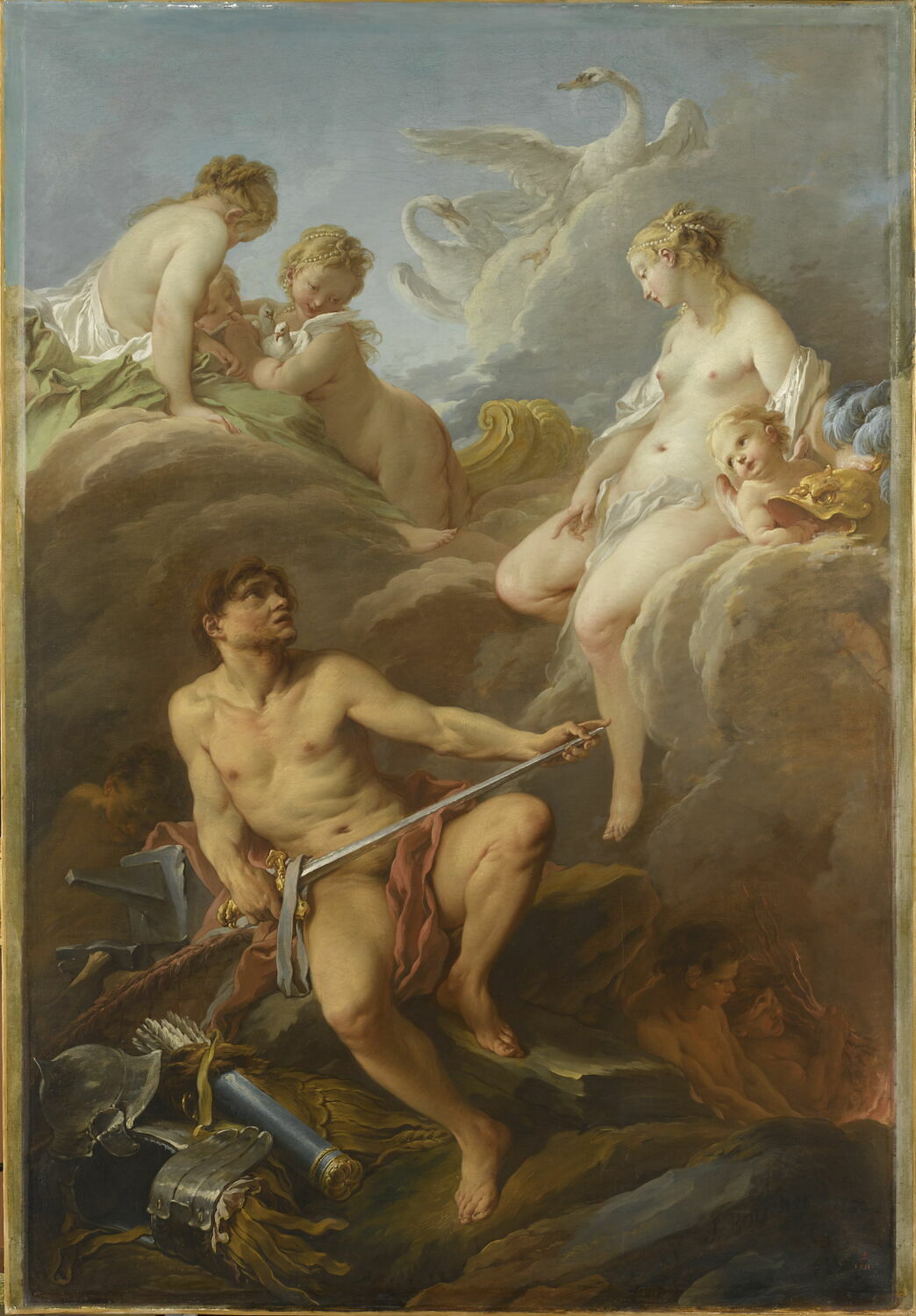 Vénus demandant à Vulcain des armes pour Énée., Boucher, François, 2e quart du XVIIIe siècle (1732)