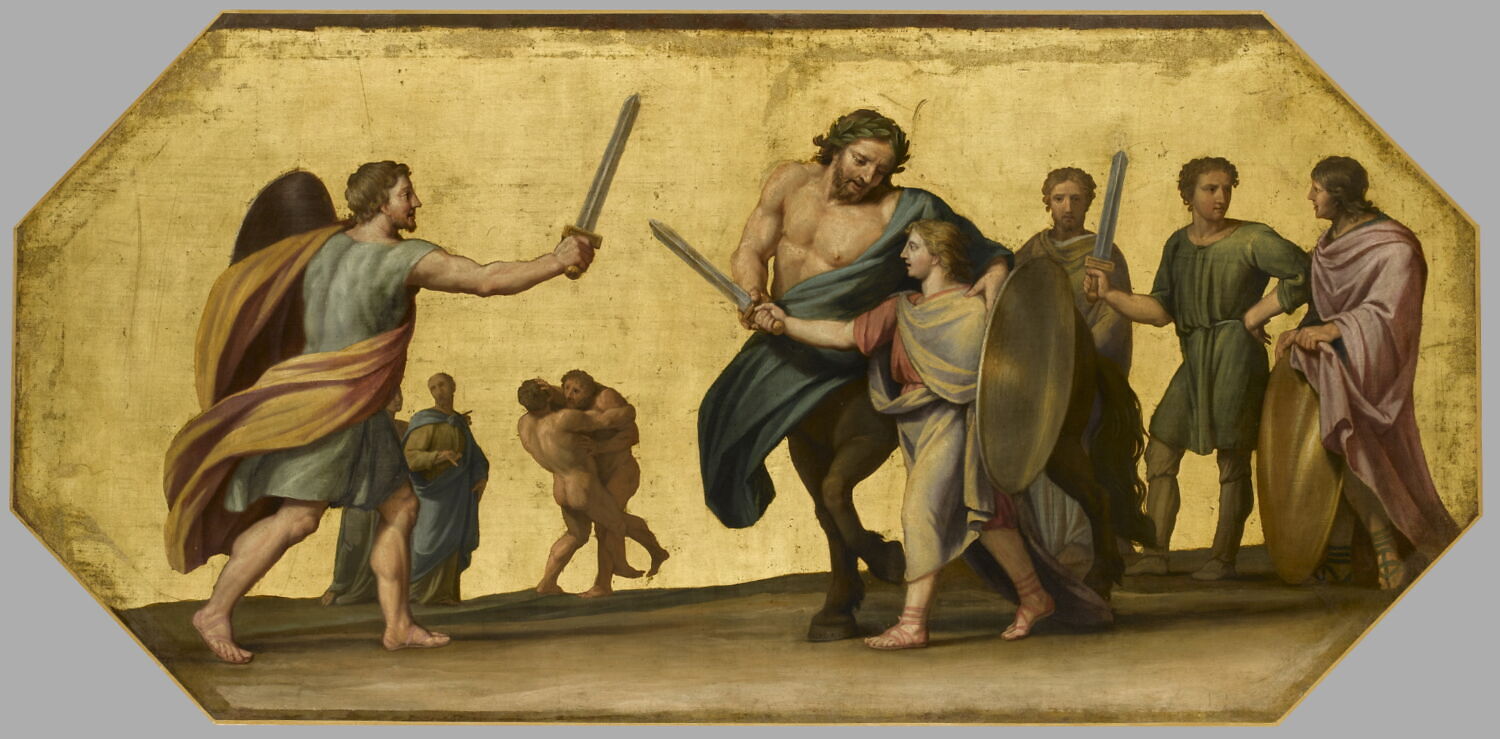 Le centaure Chiron donne une leçon d’armes à Achille, Champaigne, Jean-Baptiste de, XVIIe siècle (1666 - 1669)
