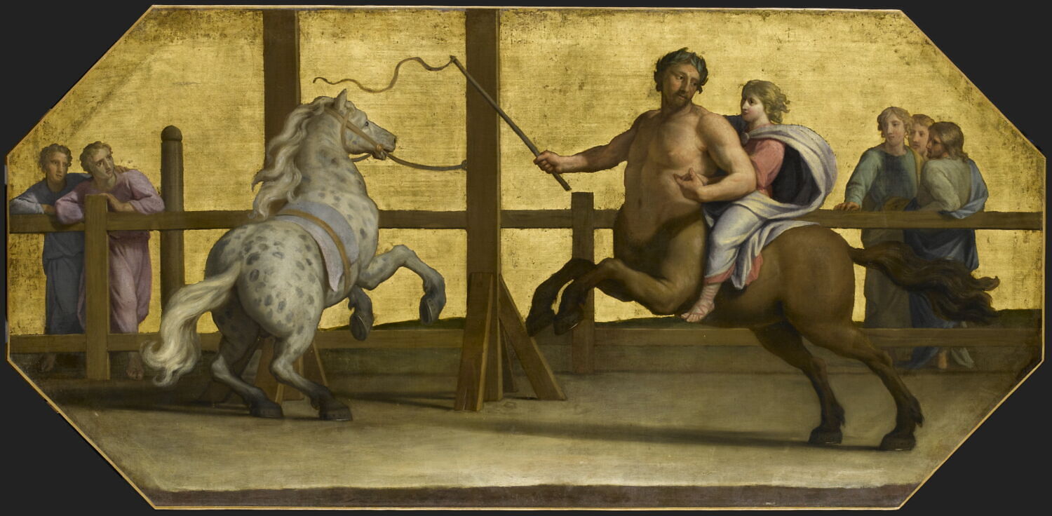 L'éducation d'Achille : la leçon d'équitation, Champaigne, Jean-Baptiste de, XVIIe siècle (1600 - 1700)