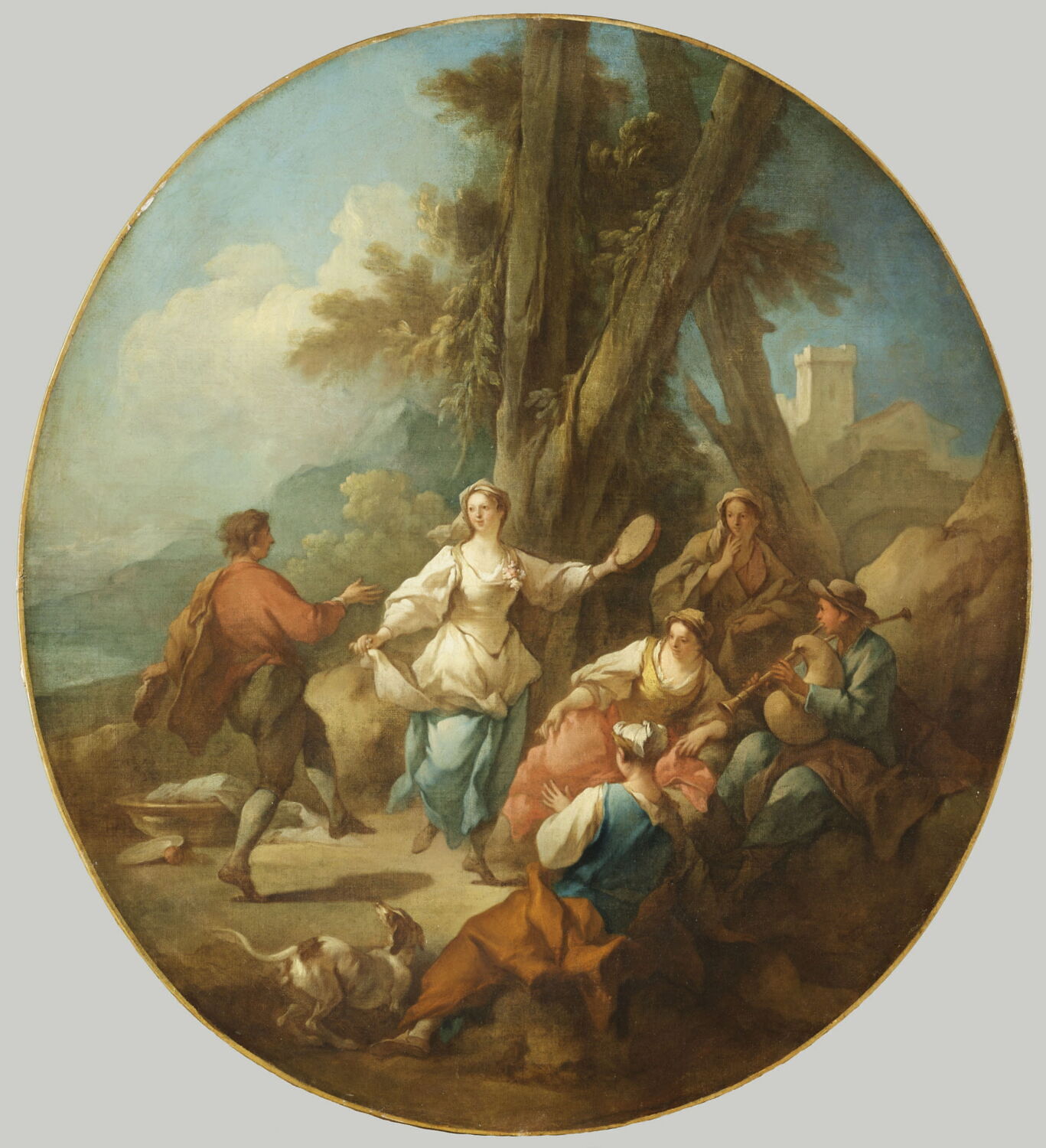 Danse de villageois, ou Danse villageoise., Cazes, Pierre-Jacques, 2e quart du XVIIIe siècle (1732)