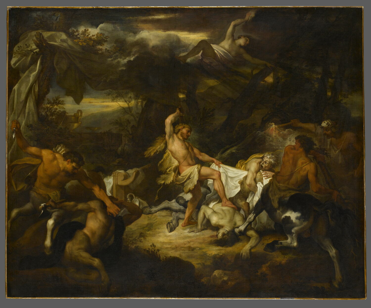 Hercule combat les Centaures, Boullogne, Bon, 4e quart du XVIIe siècle (1677)