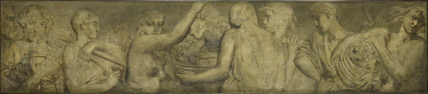 Les vendangeurs. Grisaille., Chassériau, Théodore, 2e quart du XIXe siècle (1825 - 1850)