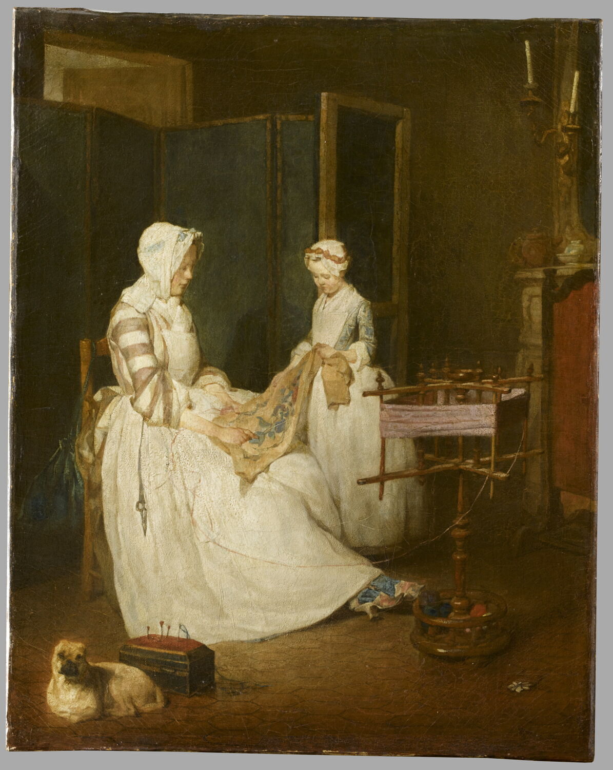 La Mère laborieuse., Chardin, Jean Baptiste Siméon, 2e quart du XVIIIe siècle (1740)
