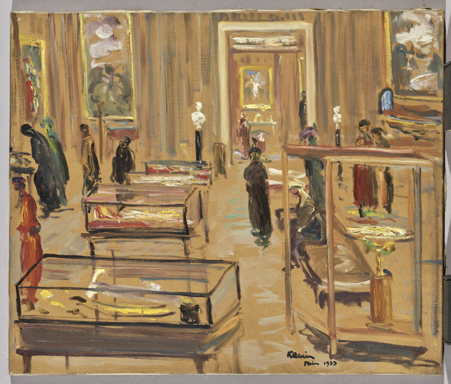 Une exposition d'oeuvres d'art ; première vue, Kamir, Léon, 2e quart du XXe siècle (1933)
