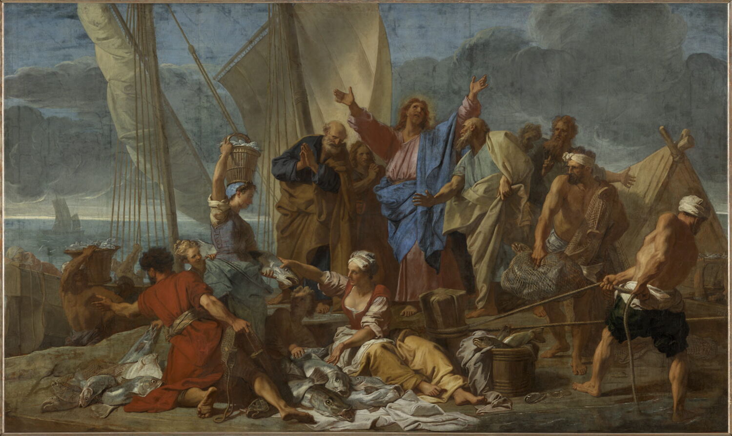 La pêche miraculeuse, Jouvenet, Jean, 1e quart du XVIIIe siècle (vers 1700 - 1706)