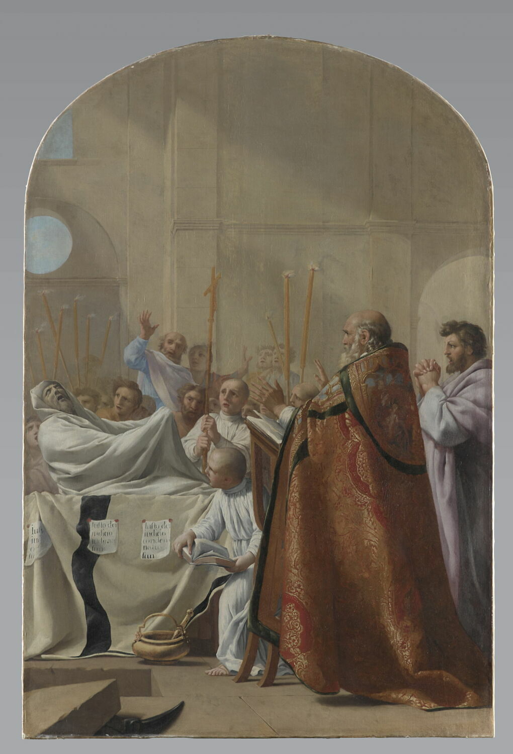 Raymond Diocrès répond après sa mort, Le Sueur, Eustache, 2e quart du XVIIe siècle (1645 - 1648)