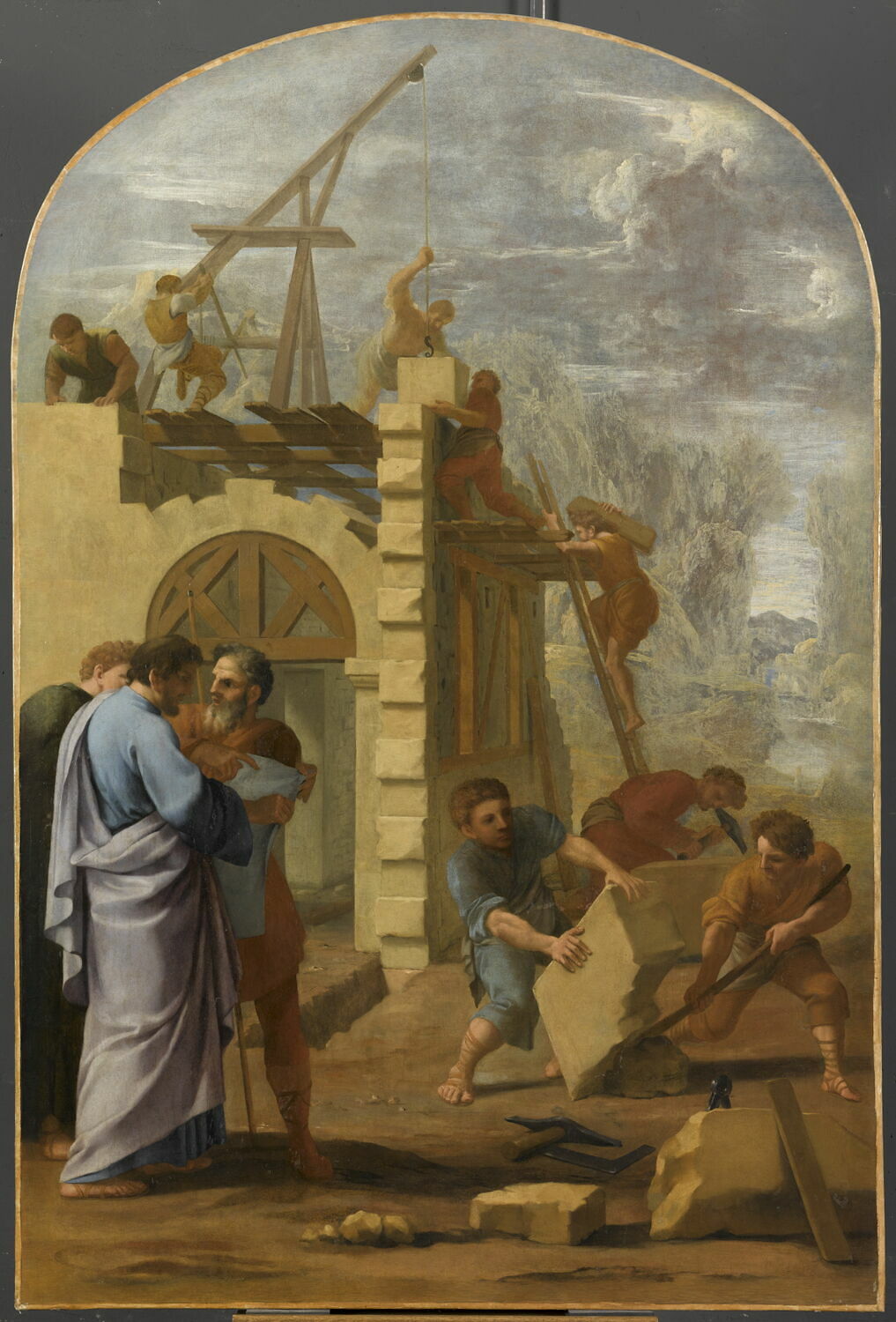 Saint Bruno fait construire le monastère de la Grande Chartreuse, Le Sueur, Eustache, 2e quart du XVIIe siècle (1645 - 1648)
