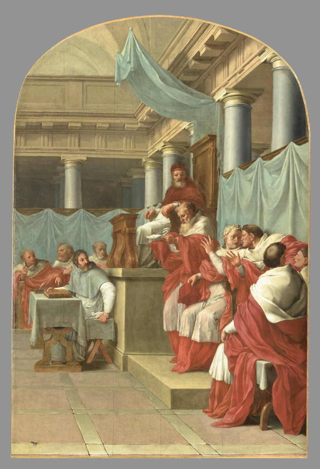 Le pape Victor III confirme l'institution des Chartreux, Le Sueur, Eustache, 2e quart du XVIIe siècle (1645 - 1648)