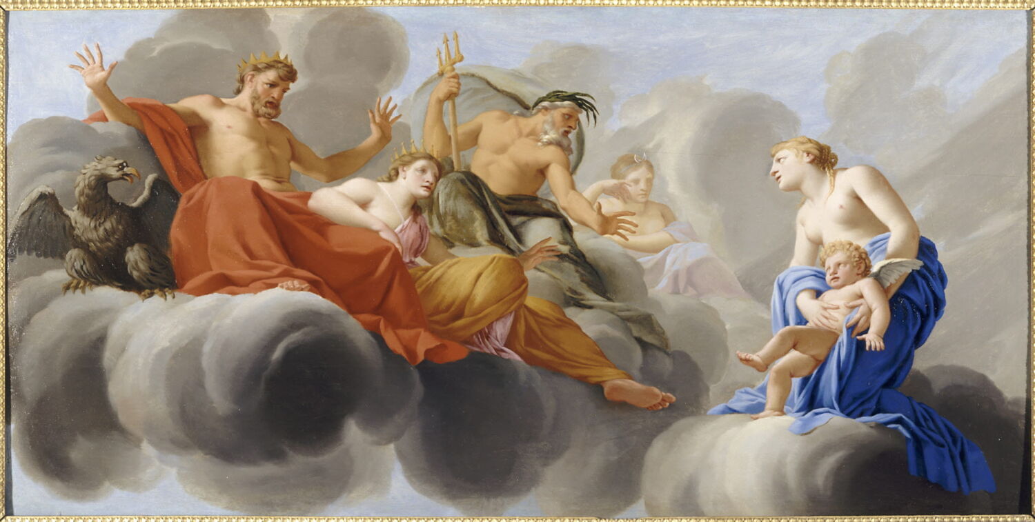 Vénus présente l'Amour à Jupiter, Le Sueur, Eustache, 2e quart du XVIIe siècle (1645 - 1647)