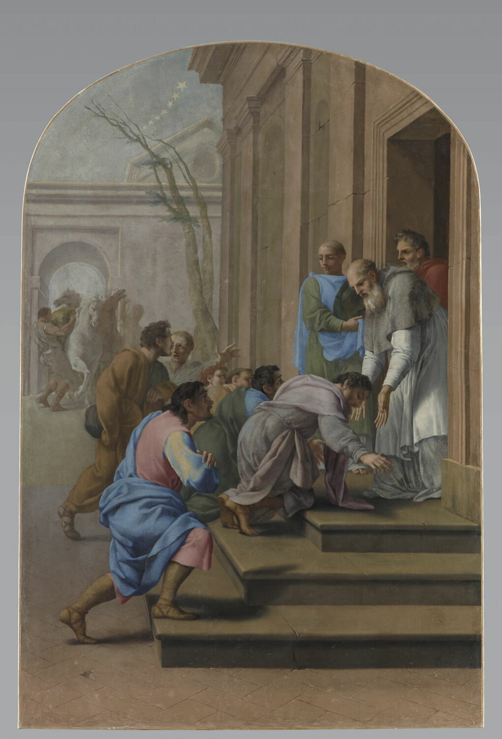 Arrivée de saint Bruno à Grenoble chez saint Hugues, Le Sueur, Eustache, 2e quart du XVIIe siècle (1645 - 1648)