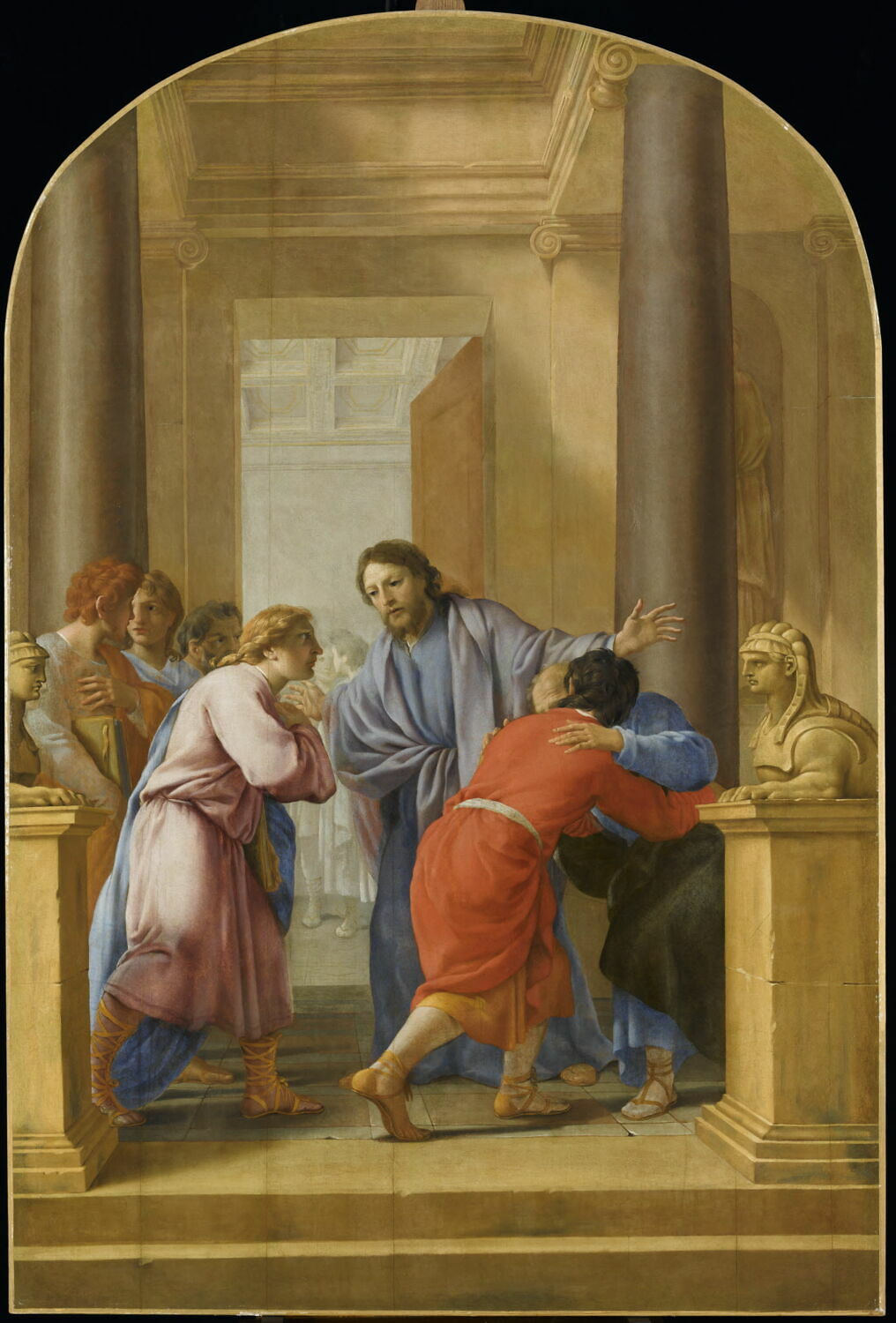 Saint Bruno engage ses disciples et ses amis à quitter le monde, Le Sueur, Eustache, 2e quart du XVIIe siècle (1645 - 1648)
