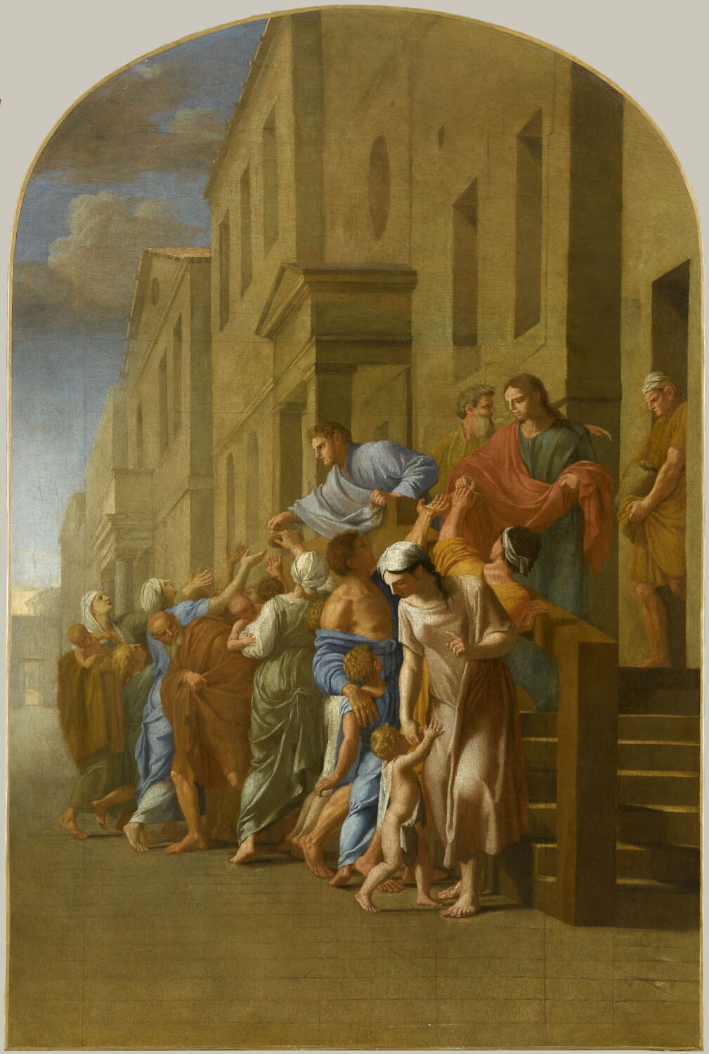 Saint Bruno et ses compagnons, avant de partir pour Grenoble, distribuent tous leurs biens aux pauvres, Le Sueur, Eustache, 2e quart du XVIIe siècle (1645 - 1648)