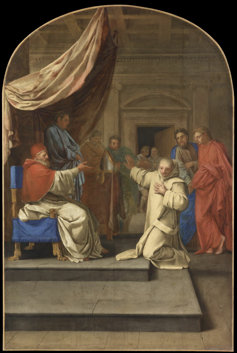 Saint Bruno refuse l'archevêché de Reggio que lui offre Urbain II, Le Sueur, Eustache, 2e quart du XVIIe siècle (1645 - 1648)