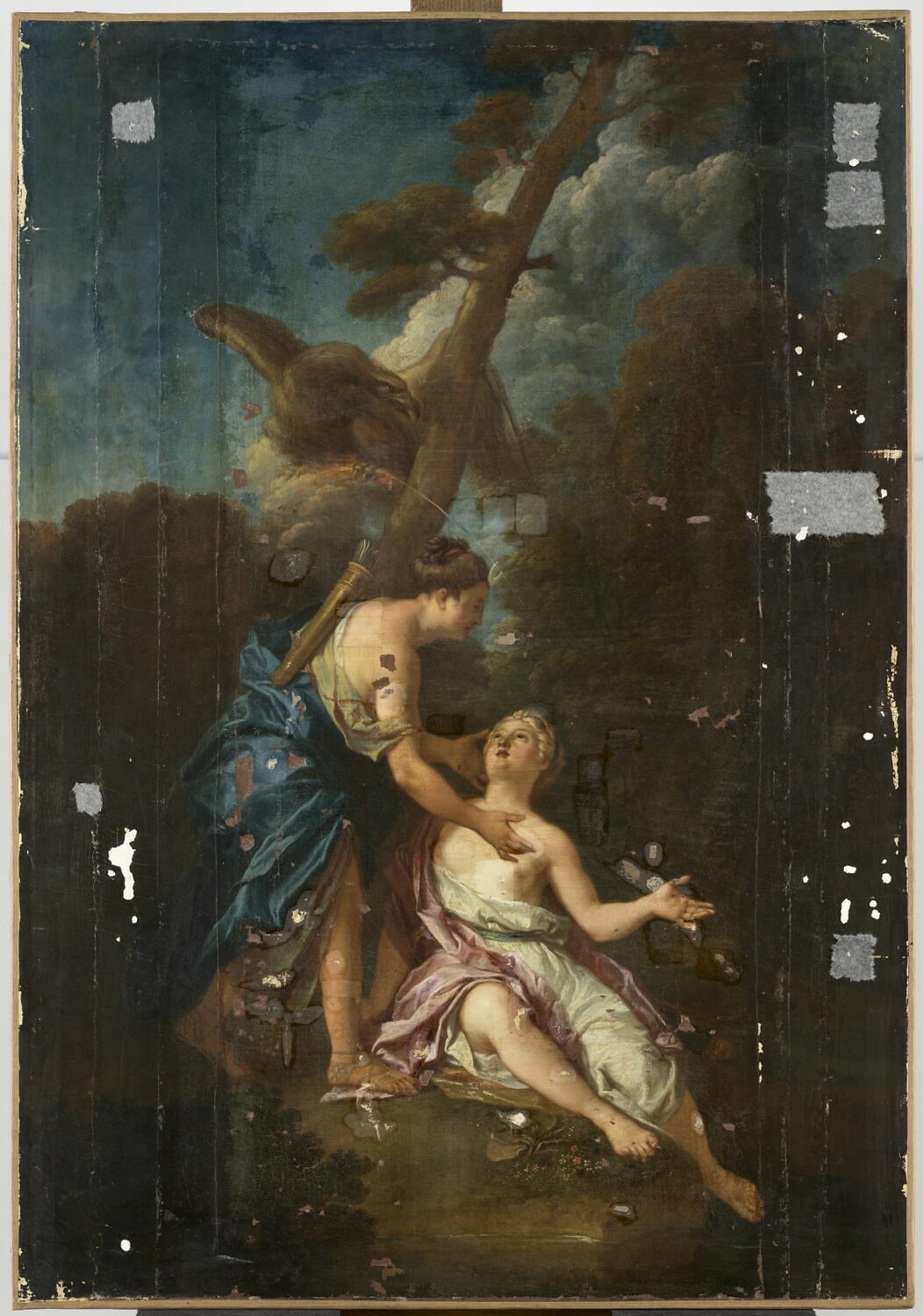 Jupiter, sous les traits de Diane, et Callisto, Marot, François, Fin du XVIIe siècle - début du XVIIIè siècle (vers 1705 - 1710)