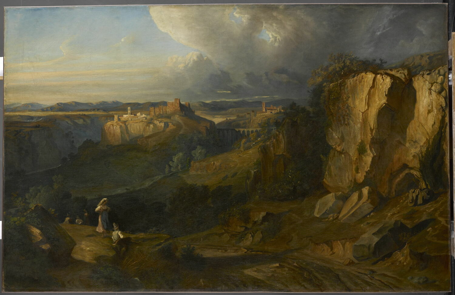 Spolète près de Pérouse, dit parfois à tort: Vue de la campagne de Naples., Huet, Paul, 2e quart du XIXe siècle (1825 - 1850)