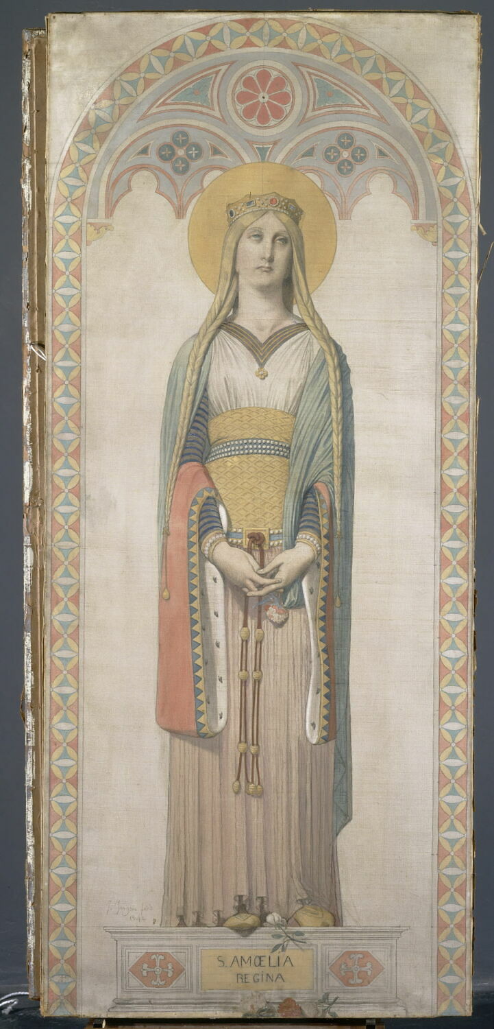 Sainte Amélie, reine de Hongrie, Ingres, Jean-Auguste-Dominique, 2e quart du XIXe siècle (1842)