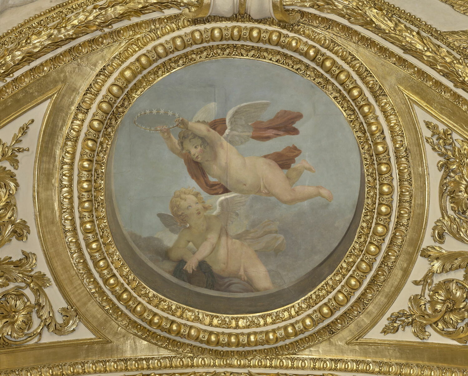 Plafond : Deux génies de l'immortalité, Guérin, Pierre-Narcisse, Fin du XVIIIe siècle - début du XIXè siècle (1800)
