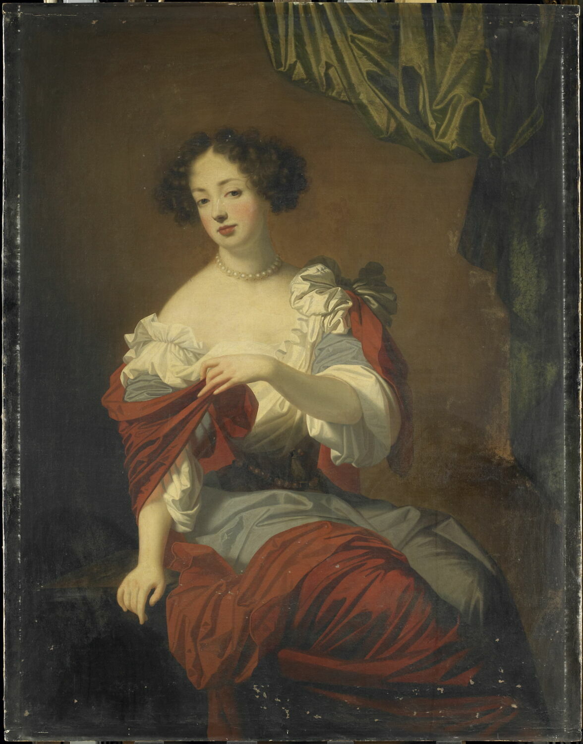 Portrait de Louise de Keroualle (1649-1734), duchesse de Portsmouth, dit autrefois Portrait de Marie-Angélique de Scoraille (* 1681), duchesse de Fontanges, maîtresse de Louis XIV, Verelst, Simon, Fin du XVIIe siècle - début du XVIIIè siècle (1675)