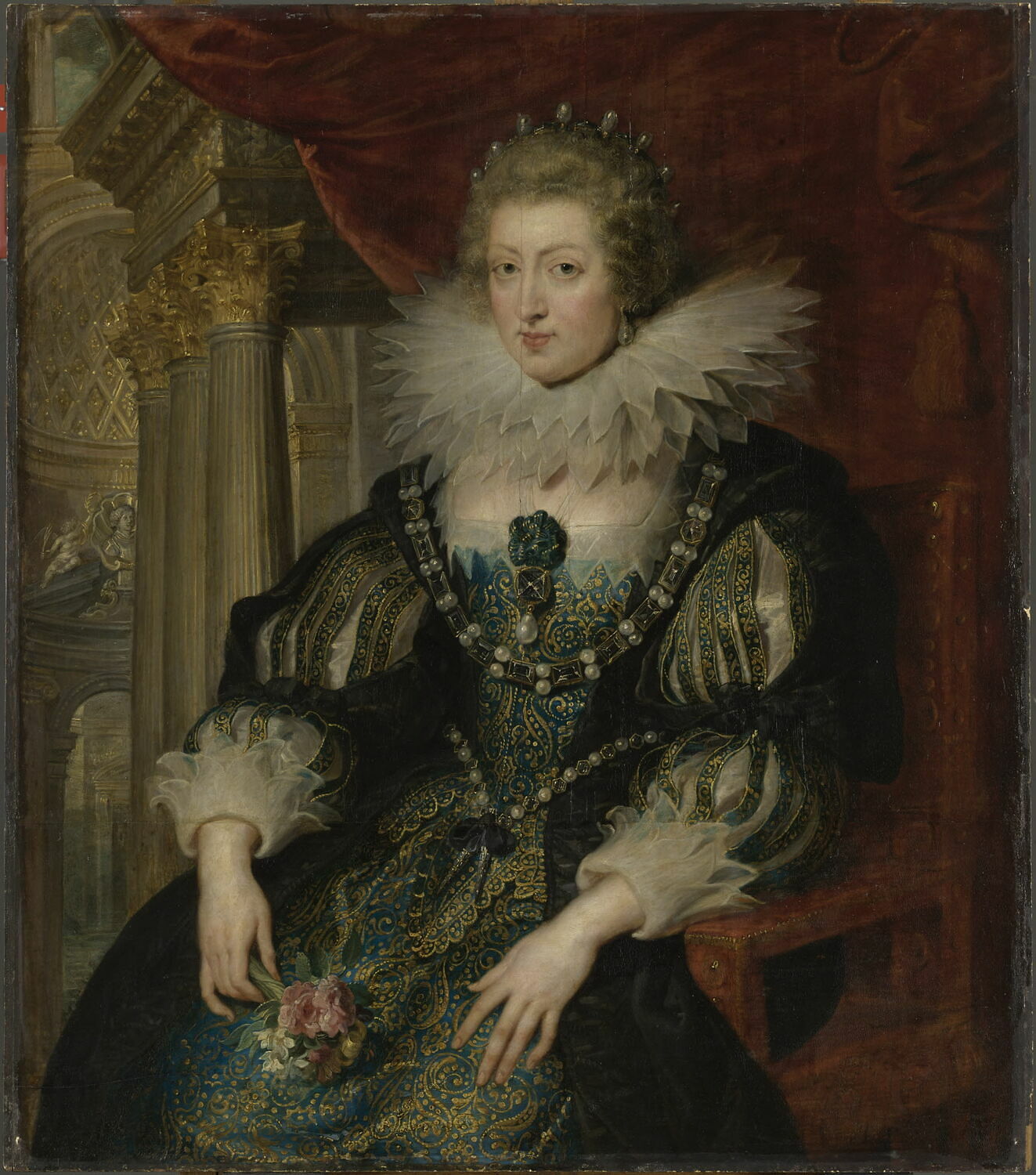 Portrait d’Anne d’Autriche (1601-1666), reine de France, épouse de Louis XIII et mère de Louis XIV, Питер Пауль Рубенс, первая четверть XVII века (ок. 1620–1625)