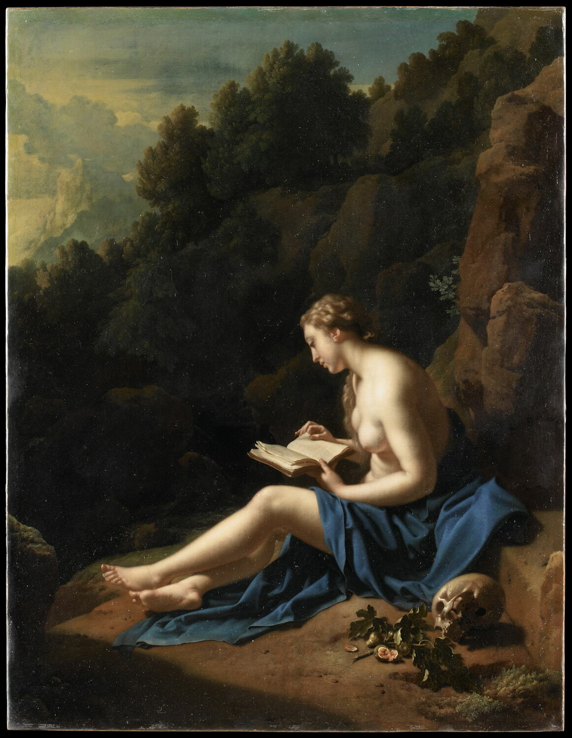 Sainte Madeleine méditant dans la solitude, Werff, Adriaen van der, Fin du XVIIe siècle - début du XVIIIè siècle (1675 - 1725)