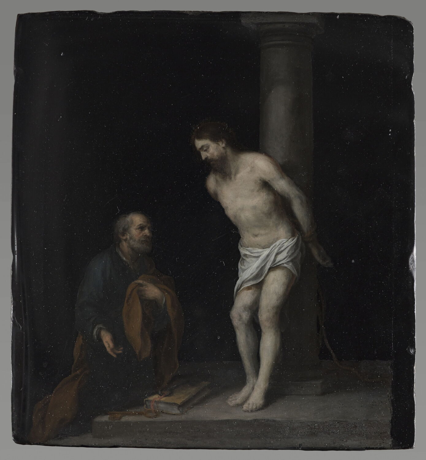 Le Christ à la colonne et saint Pierre, Murillo, Bartolomé Esteban, 2e moitié du XVIIe siècle (vers 1670)