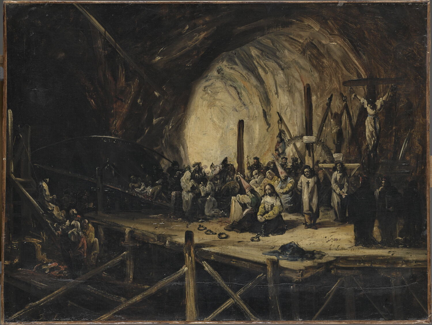 Scène de l'Inquisition, Lucas Velázquez, Eugenio, 3e quart du XIXe siècle (1851)