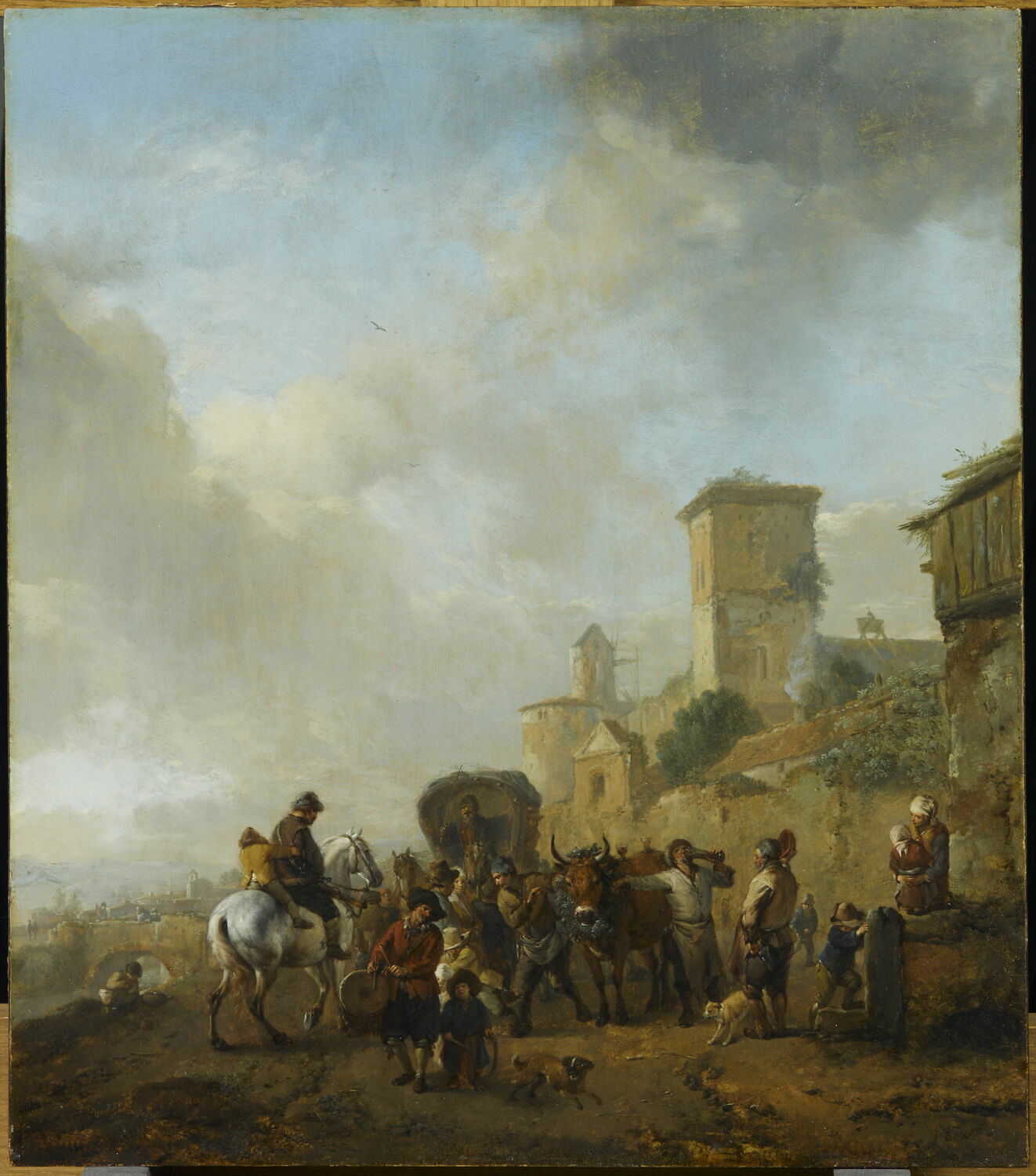 Le Cortège du boeuf gras, Wouwerman, Philips, Milieu du XVIIe siècle (vers 1650 - 1655)