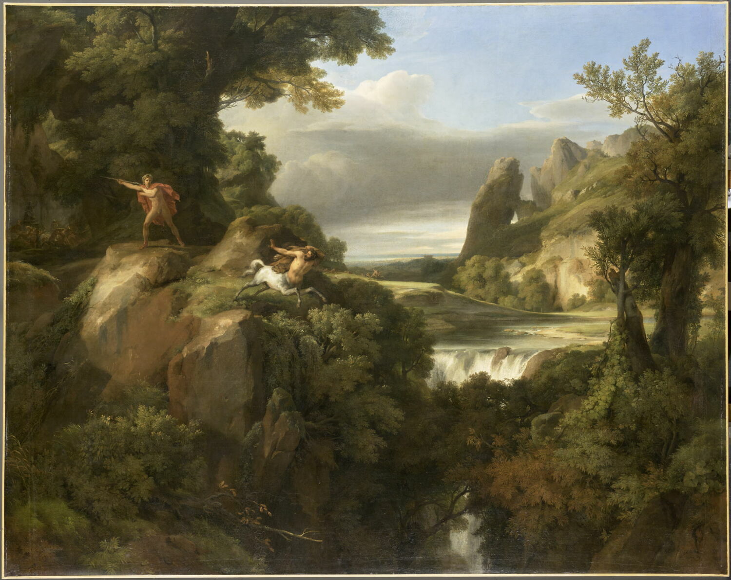 Paysage: Thésée poursuivant les Centaures, Michallon, Achille Etna, 1e quart du XIXe siècle (1821)