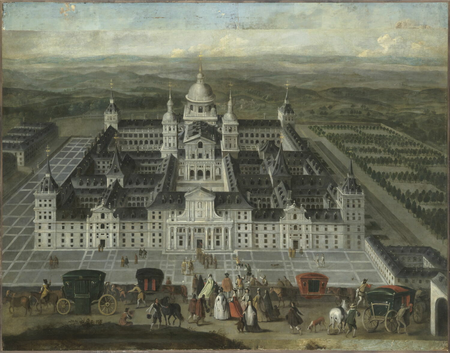 Vue de l'Escorial, Anonyme, XVIIe siècle (1600 - 1700)