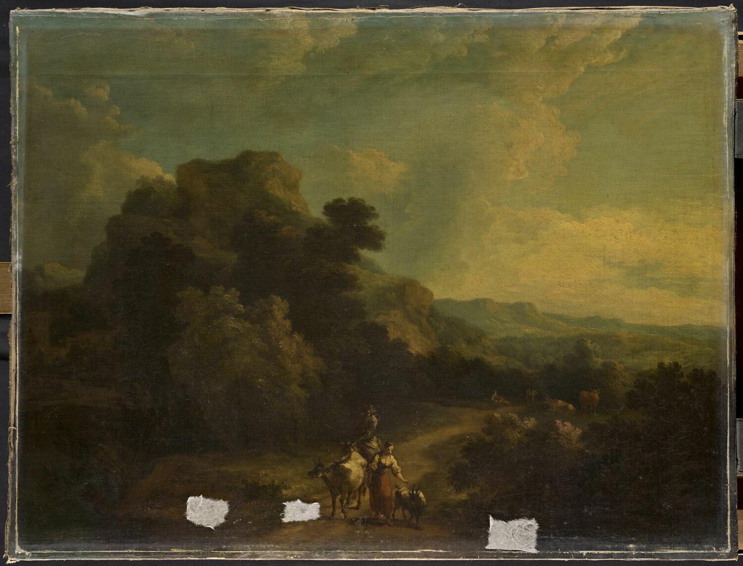 Paysage pastoral., Domenchin de Chavanne, Pierre-Salomon, 1e moitié du XVIIIe siècle (1700 - 1750)