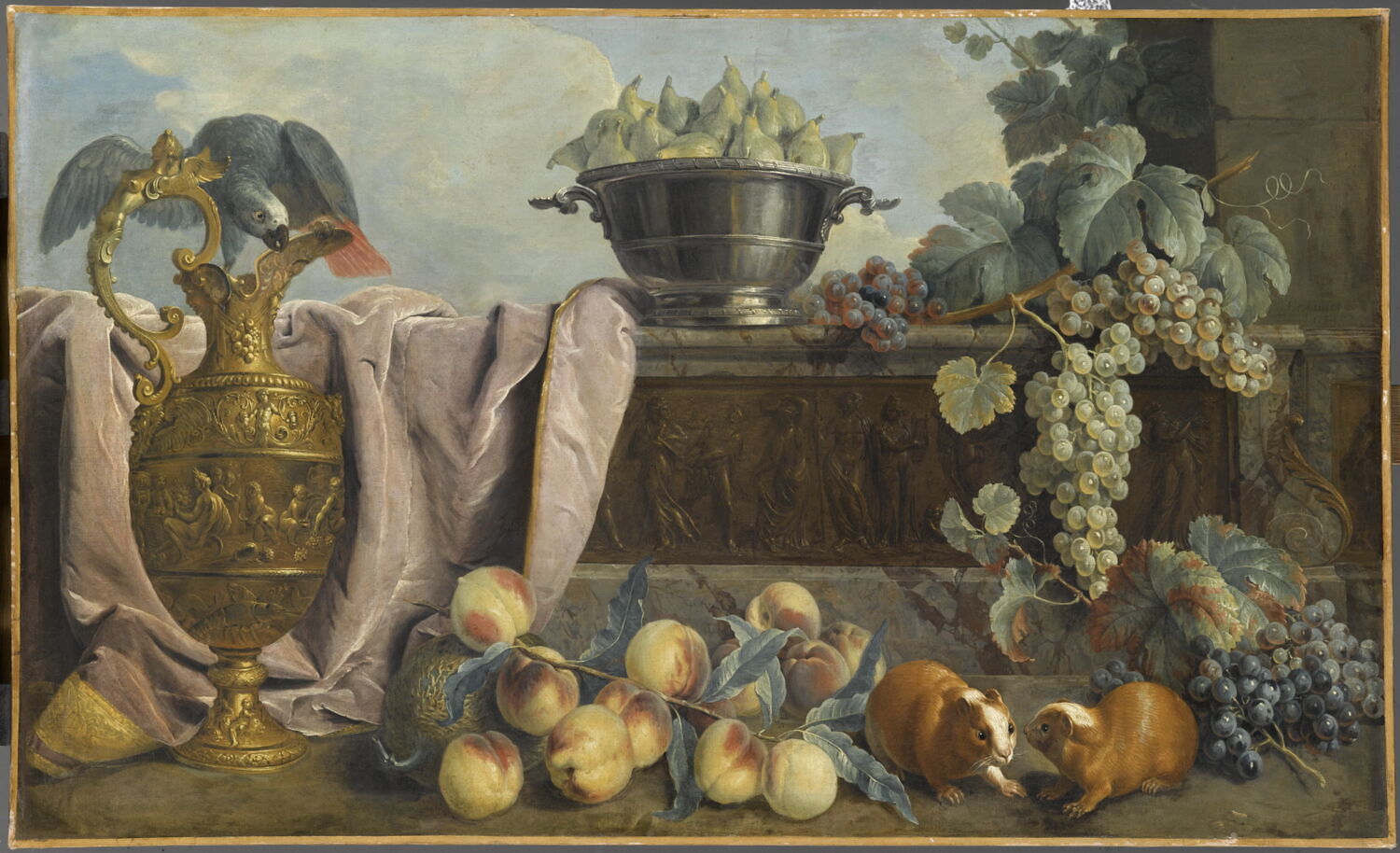 Nature morte à l'aiguière., Desportes, Alexandre-François, 2e quart du XVIIIe siècle (1734)