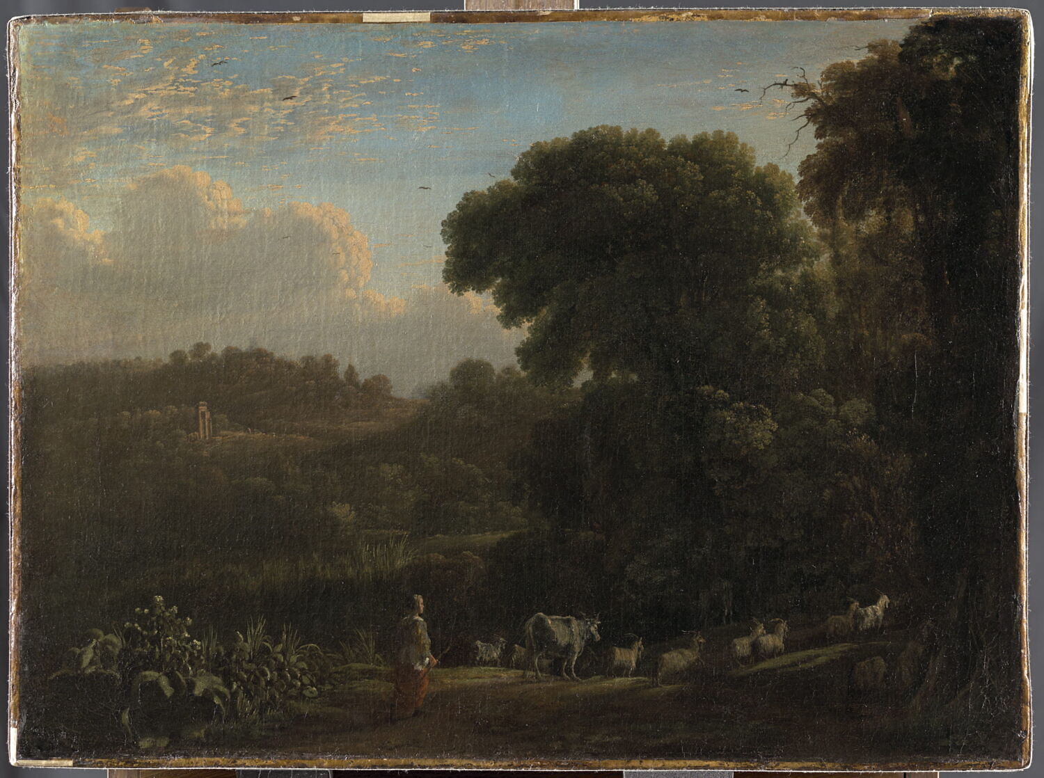 Paysage au soleil couchant, Gellée, Claude, 2e tiers du XVIIe siècle (vers 1642)