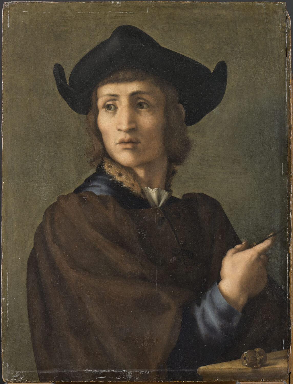 Portrait d'un graveur de pierres fines (parfois identifié avec Giovanni Delle Corniole, Michelino di Paolo Poggini ou Domenico di Polo), Pontormo, 1e quart du XVIe siècle (vers 1517 - 1518)