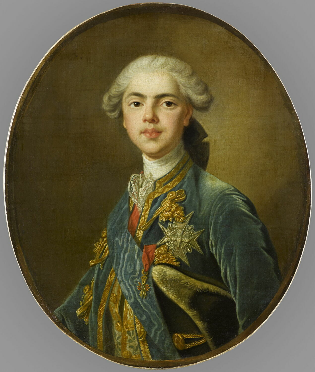 Portrait dit du comte d'Artois, futur Charles X, en buste, Van Loo, Louis-Michel, XVIIIe siècle (1700 - 1800)