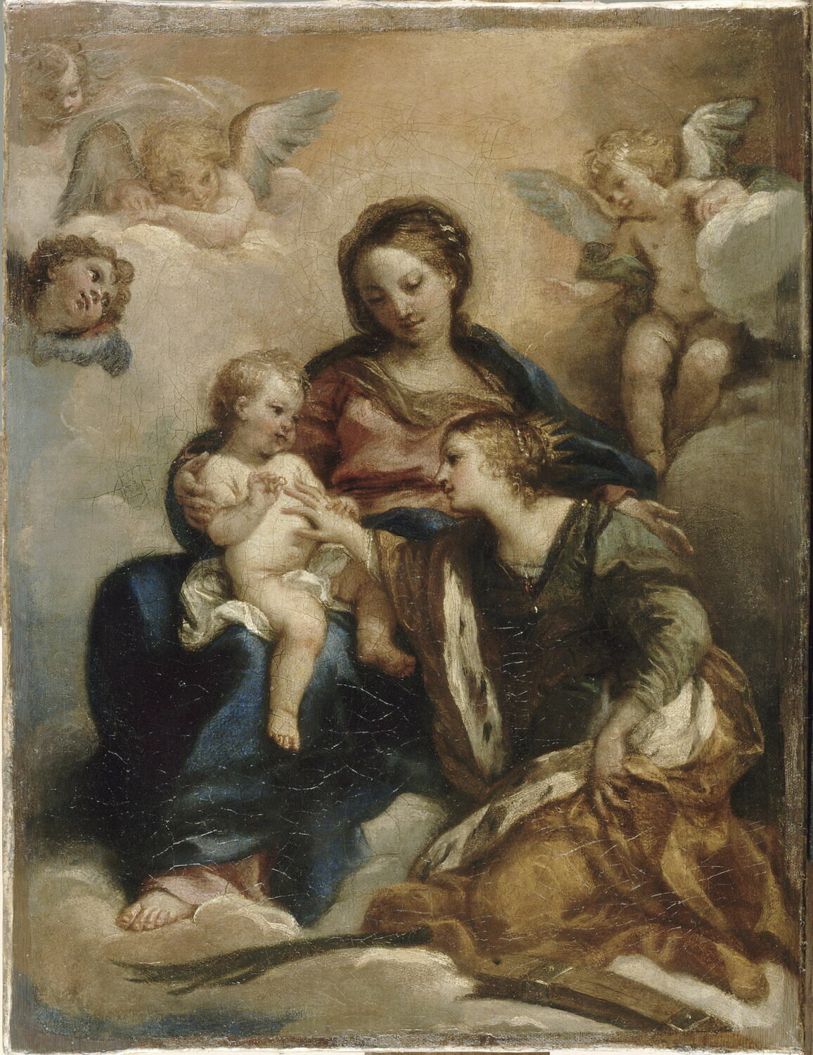 Le Mariage mystique de sainte Catherine, Passeri, Giuseppe, Fin du XVIIe siècle - début du XVIIIè siècle (vers 1690 - 1710)