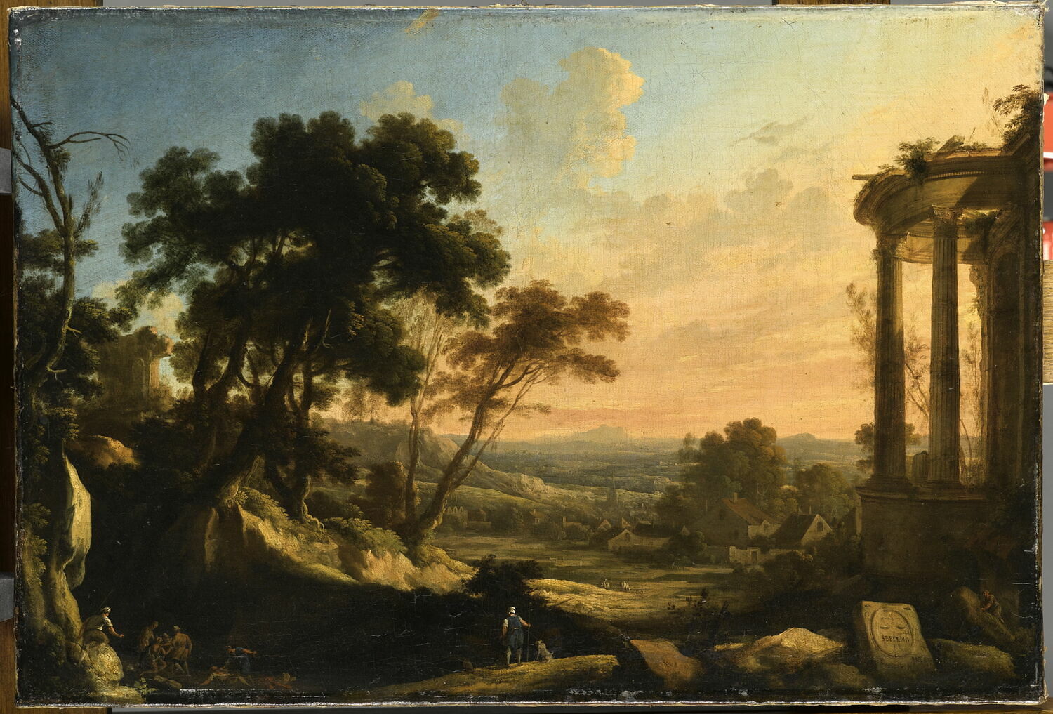 Le mois de septembre. Voyageurs attaqués par des brigands, Patel, Pierre Antoine, XVIIe siècle (1699)