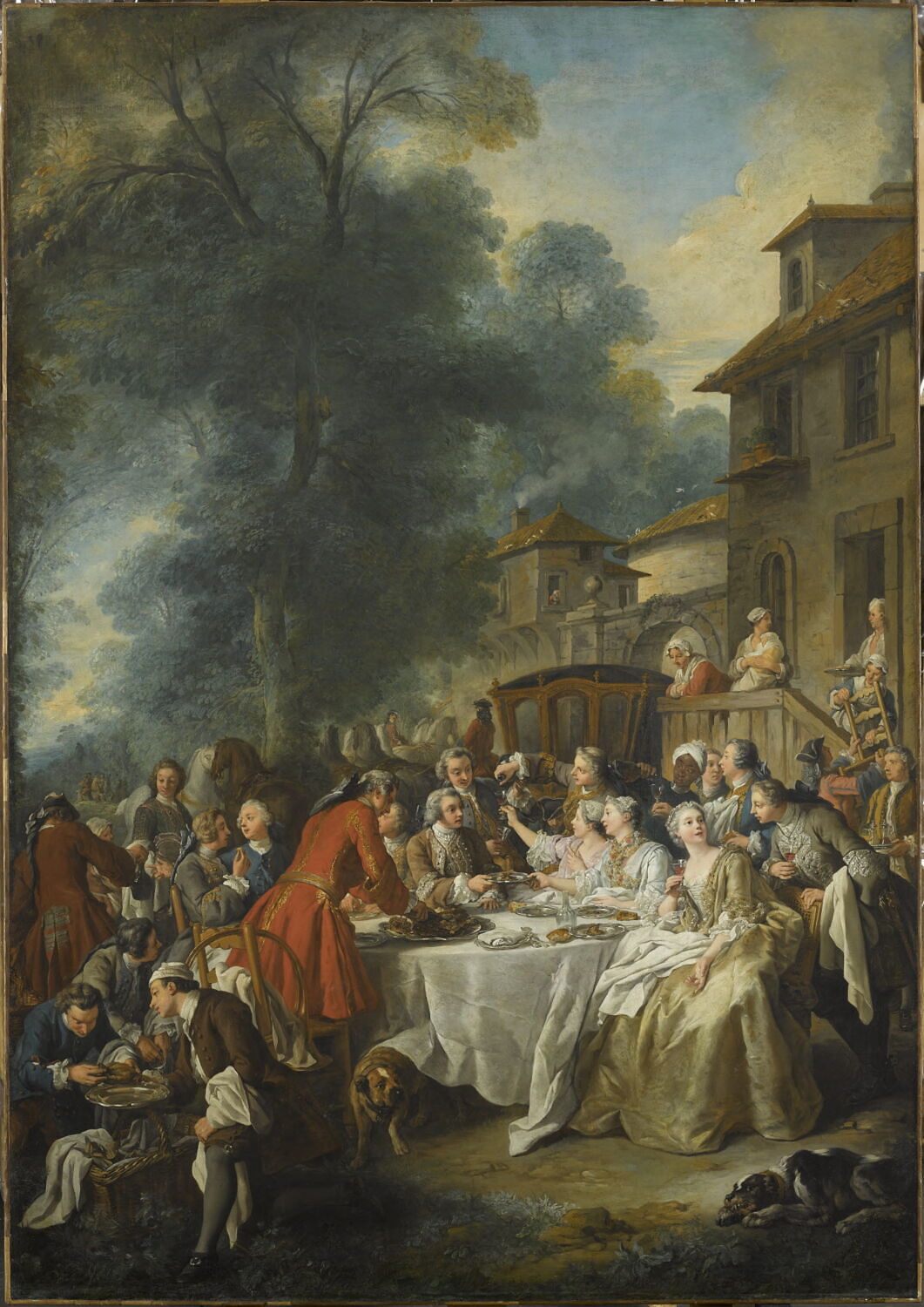 Un Déjeuner de chasse, Troy, Jean-François de, 2e quart du XVIIIe siècle (1737)