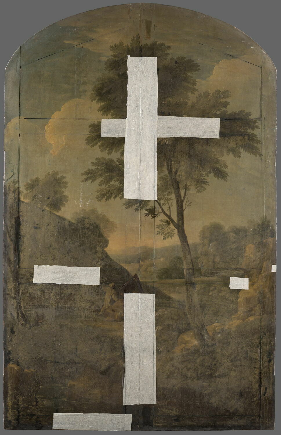 Paysage, Anonyme, Fin du XVIIe siècle (1674)