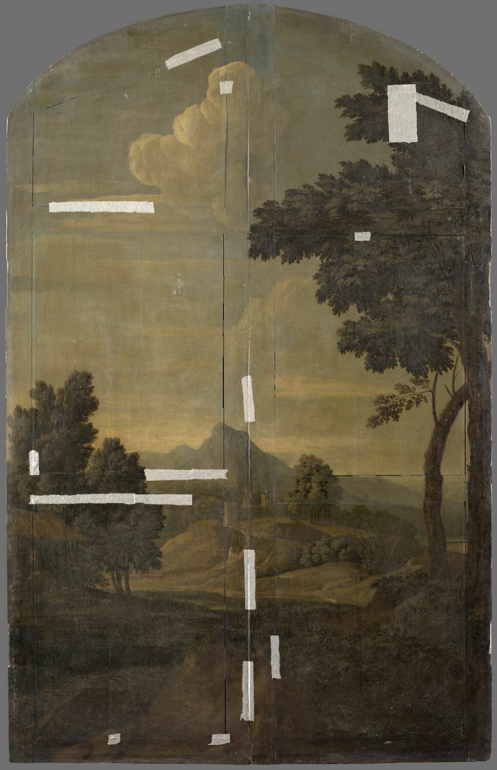 Paysage, Anonyme, Fin du XVIIe siècle (1674)