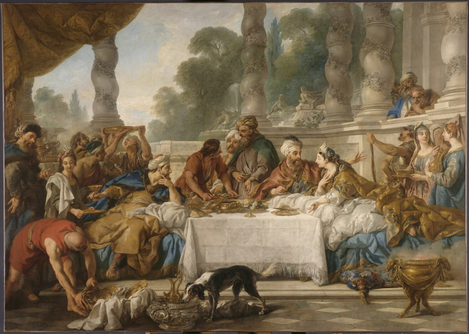 Le Repas d'Esther et d'Assuérus, Troy, Jean-François de, 2e quart du XVIIIe siècle (1739)