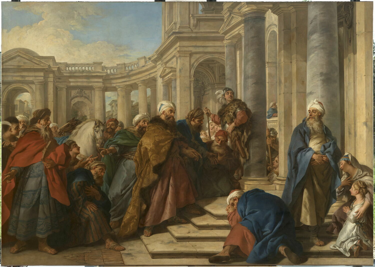 Le Dédain de Mardochée envers Aman, Troy, Jean-François de, 2e quart du XVIIIe siècle (1740)