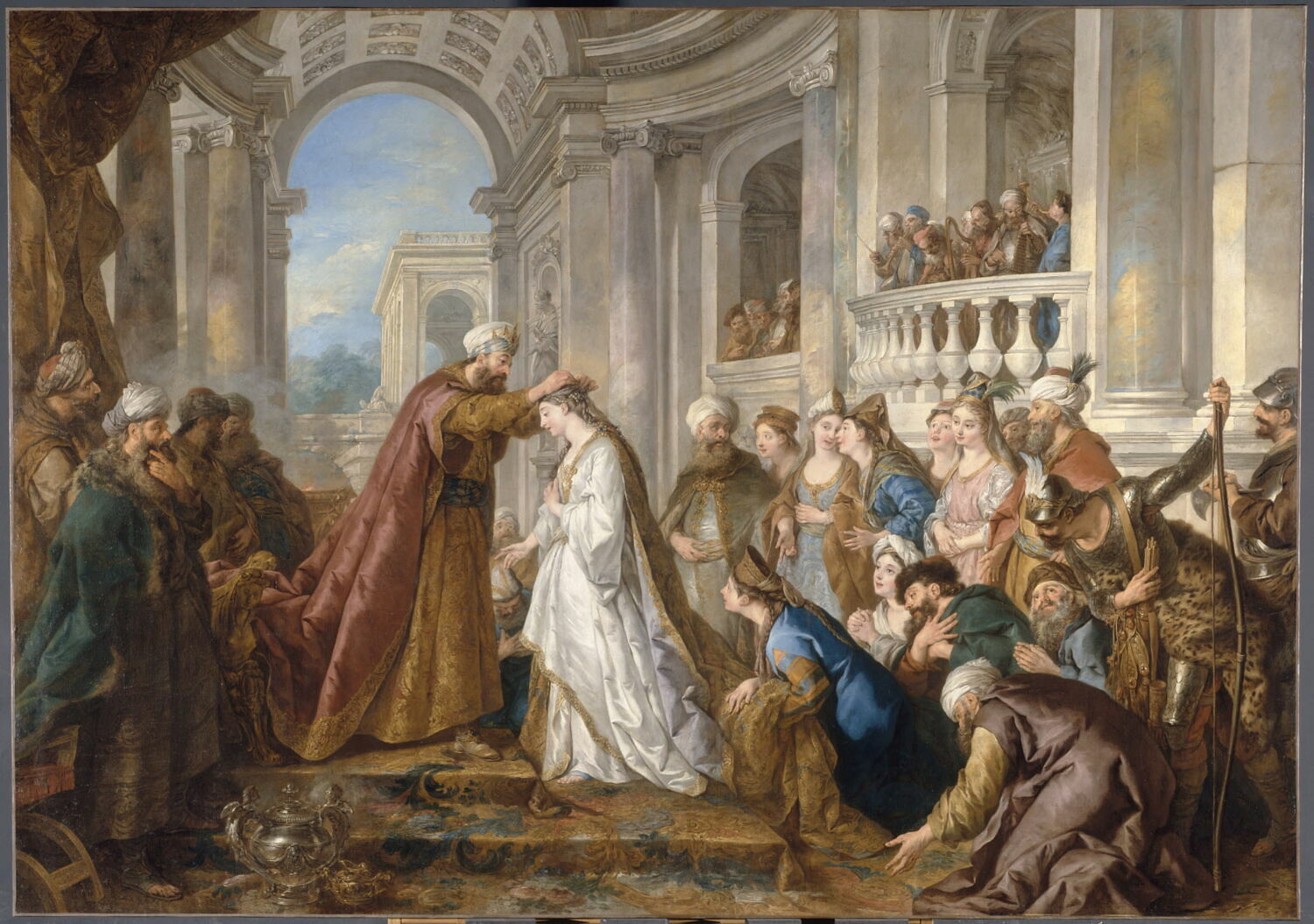 Le Couronnement d'Esther, Troy, Jean-François de, 2e quart du XVIIIe siècle (1738)