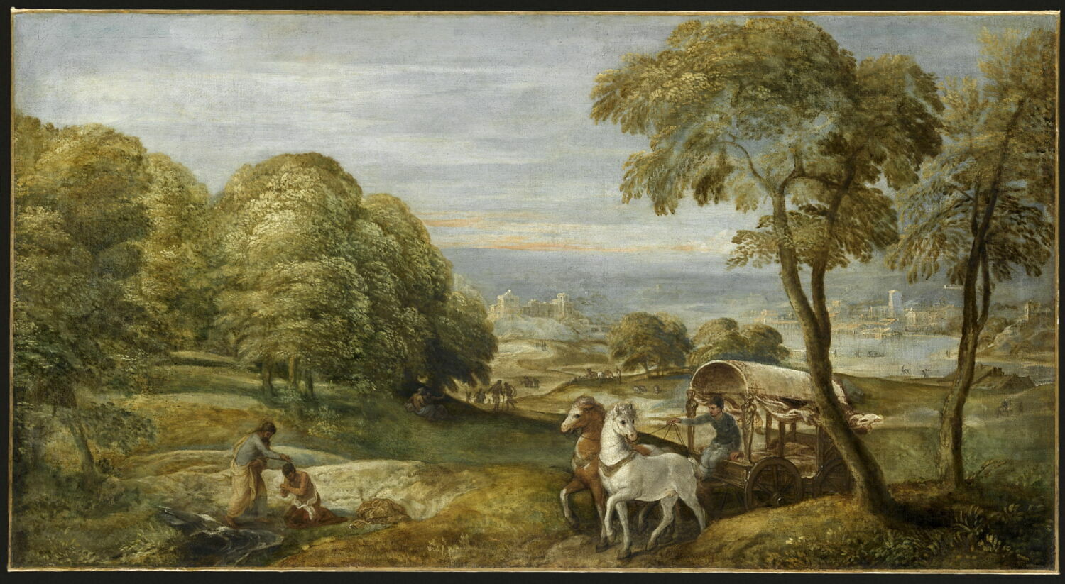 Le Baptême de l'eunuque (le diacre Philippe baptisant l'eunuque éthiopien), Sustris, Lambert, XVIe siècle (1500 - 1600)