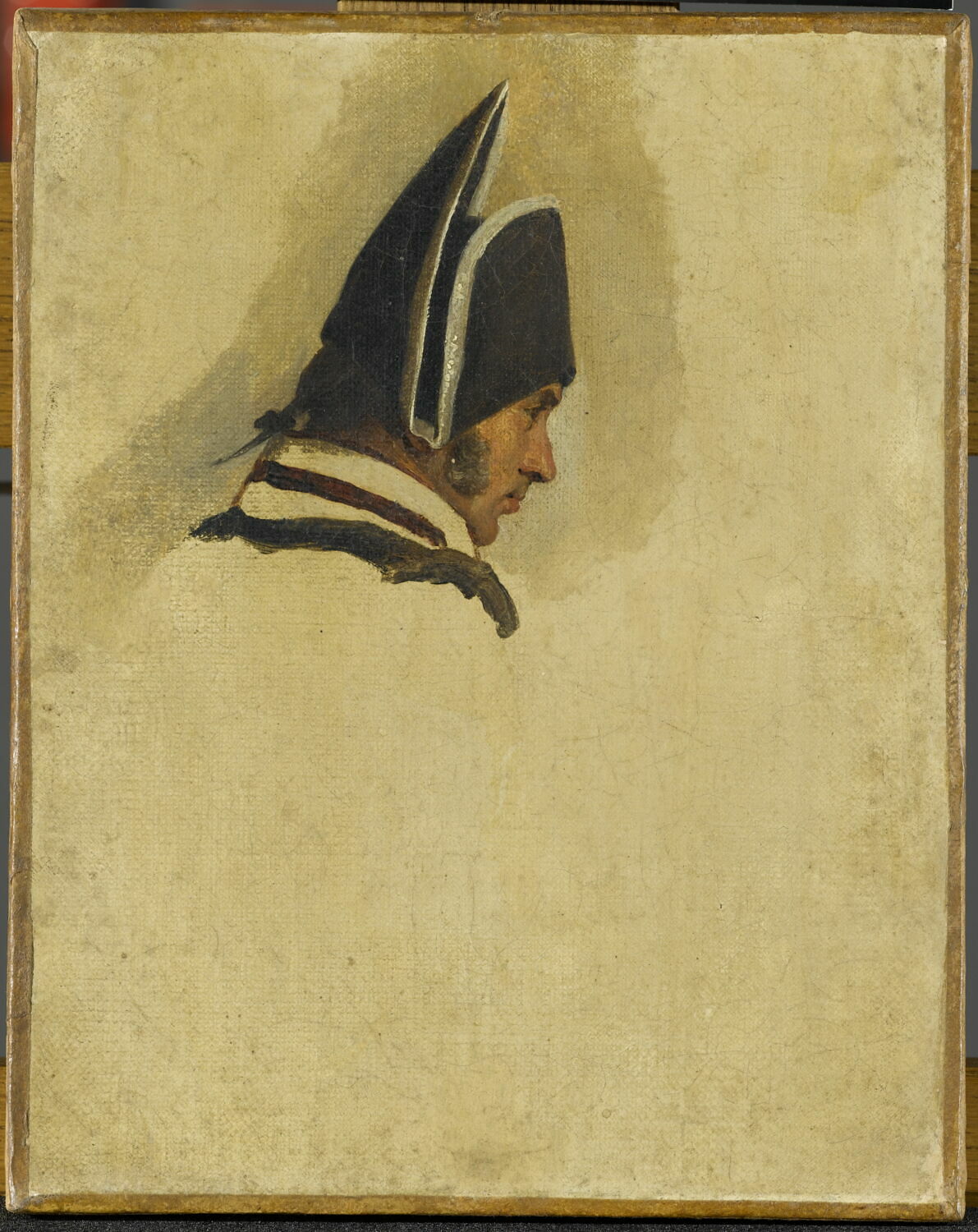 Tête d'homme coiffé d'un bicorne. Etude, Vernet, Horace, 1e moitié du XIXe siècle (1800 - 1850)