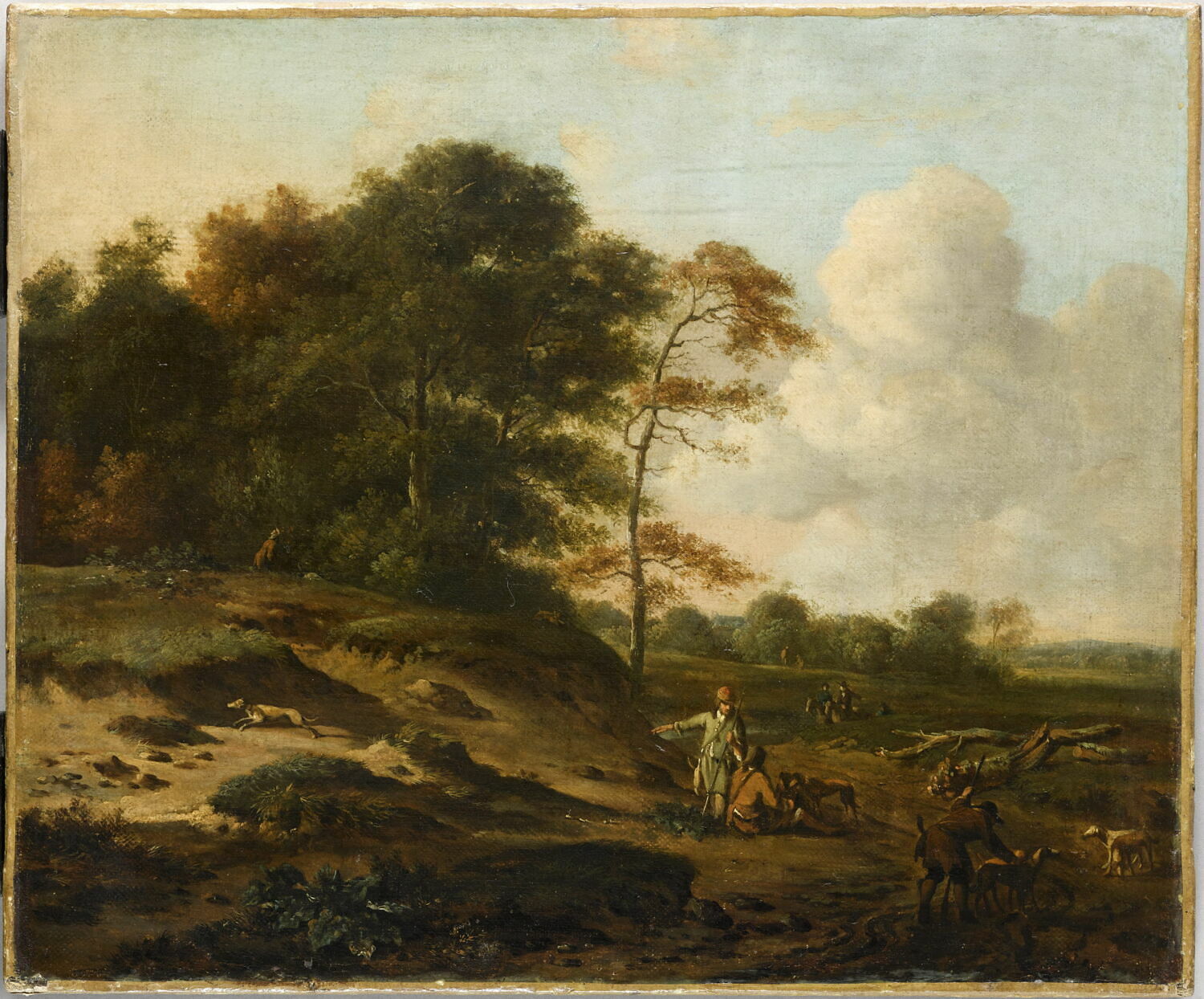 Paysage avec chasseurs, Wijnants, Jan, XVIIe siècle (1600 - 1700)