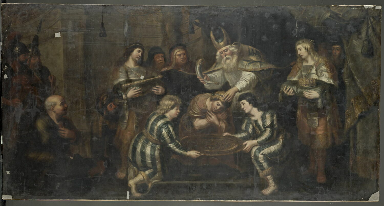 L'Onction royale donnée à Salomon, fils de David, par le prêtre-sacrificateur Tsadok, Vos, Cornelis de, XVIIe siècle (1600 - 1700)