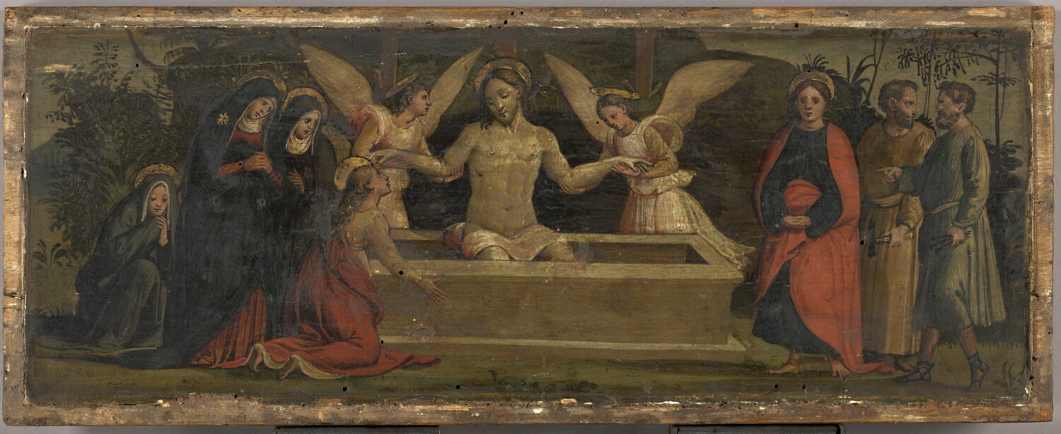 La Mise au Tombeau avec deux anges, Tamagni, Vincenzo, XVIe siècle (1500 - 1600)
