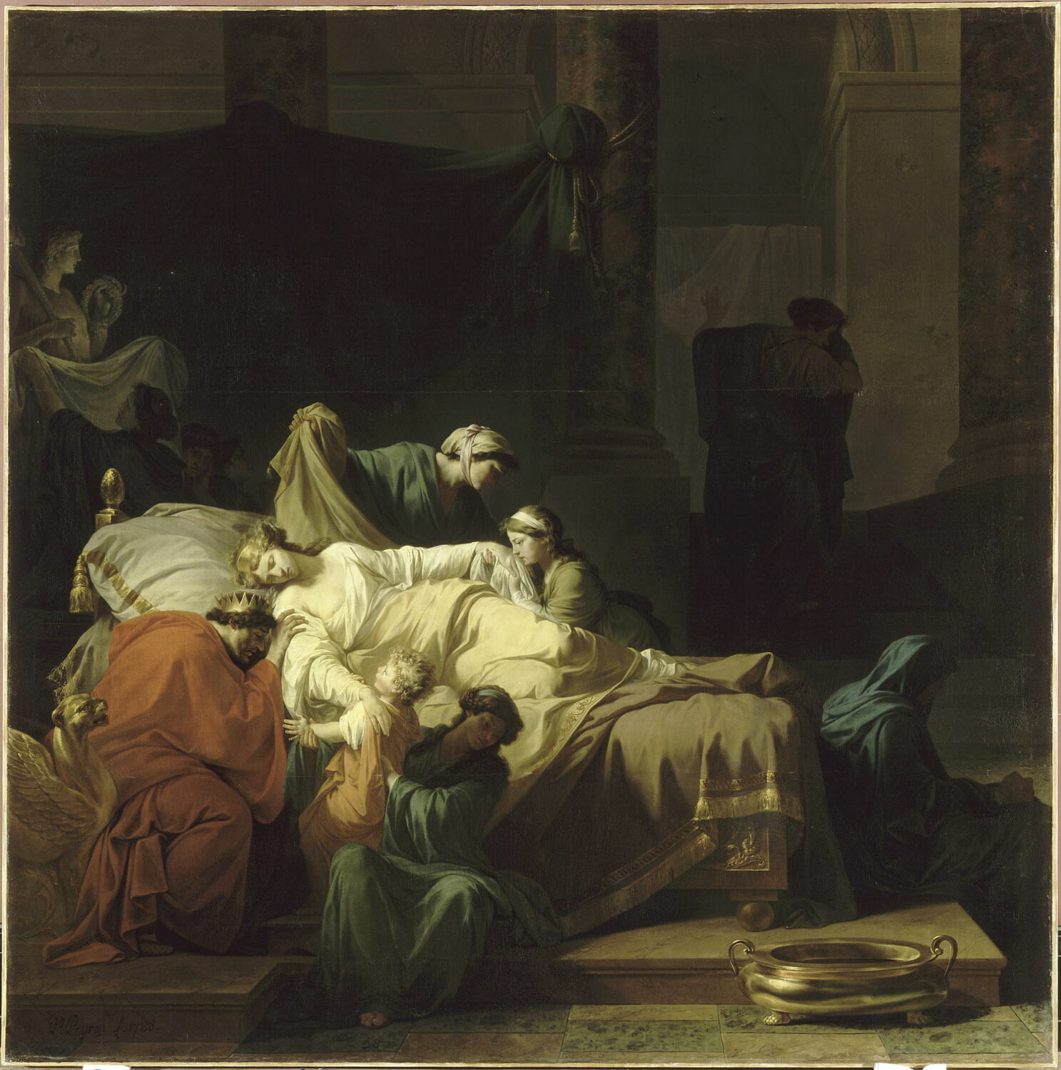 La mort d'Alceste, ou l'Héroïsme de l'amour conjugal, Peyron, Pierre, 4e quart du XVIIIe siècle (1785)