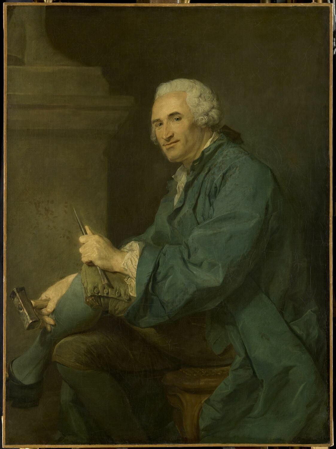 Lambert-Sigisbert Adam l'ainé (1700-1759), sculpteur, Perronneau, Jean-Baptiste, 3e quart du XVIIIe siècle (1753)